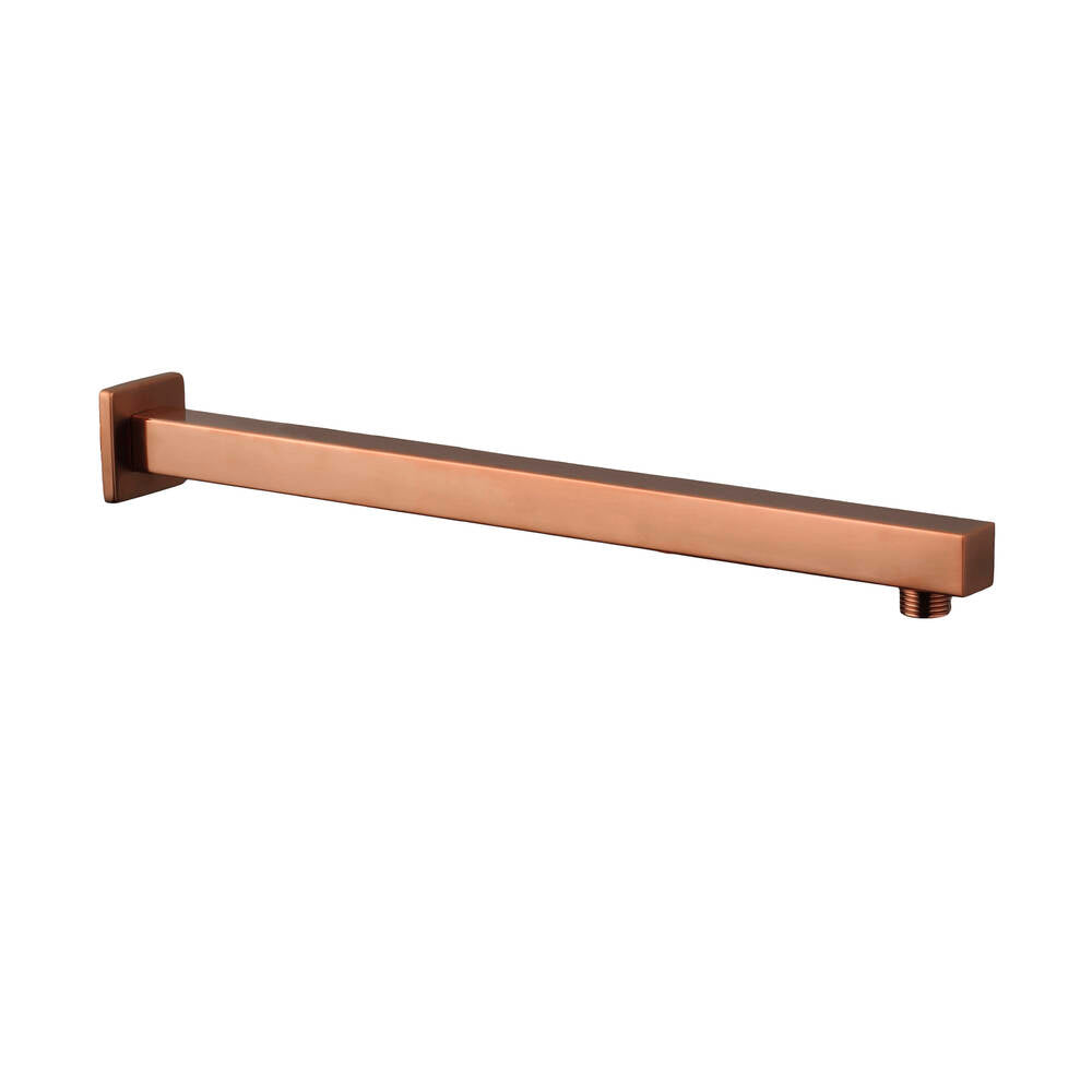 BRAZO DUCHA CUADRADO A PARED COBRE