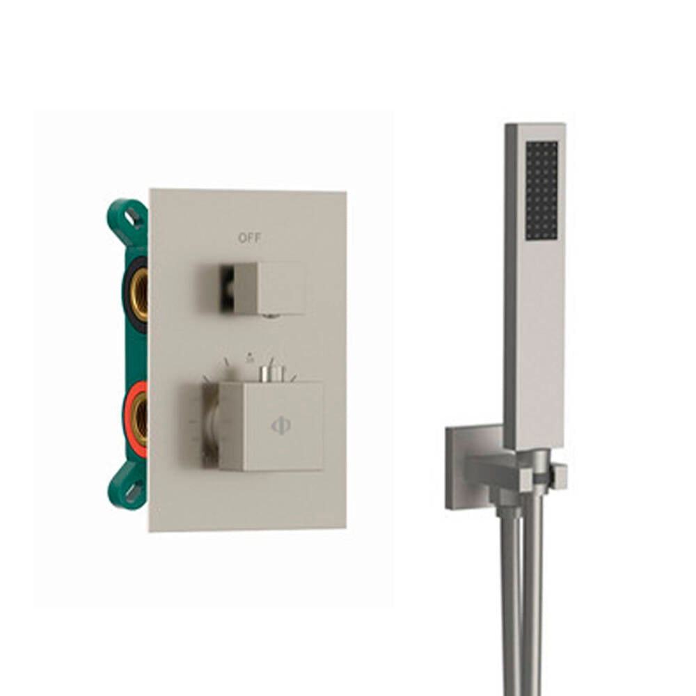 CONJUNTO EMPOTRAR 2/3 FUN. TERMOSTATICO ORION NICKEL
