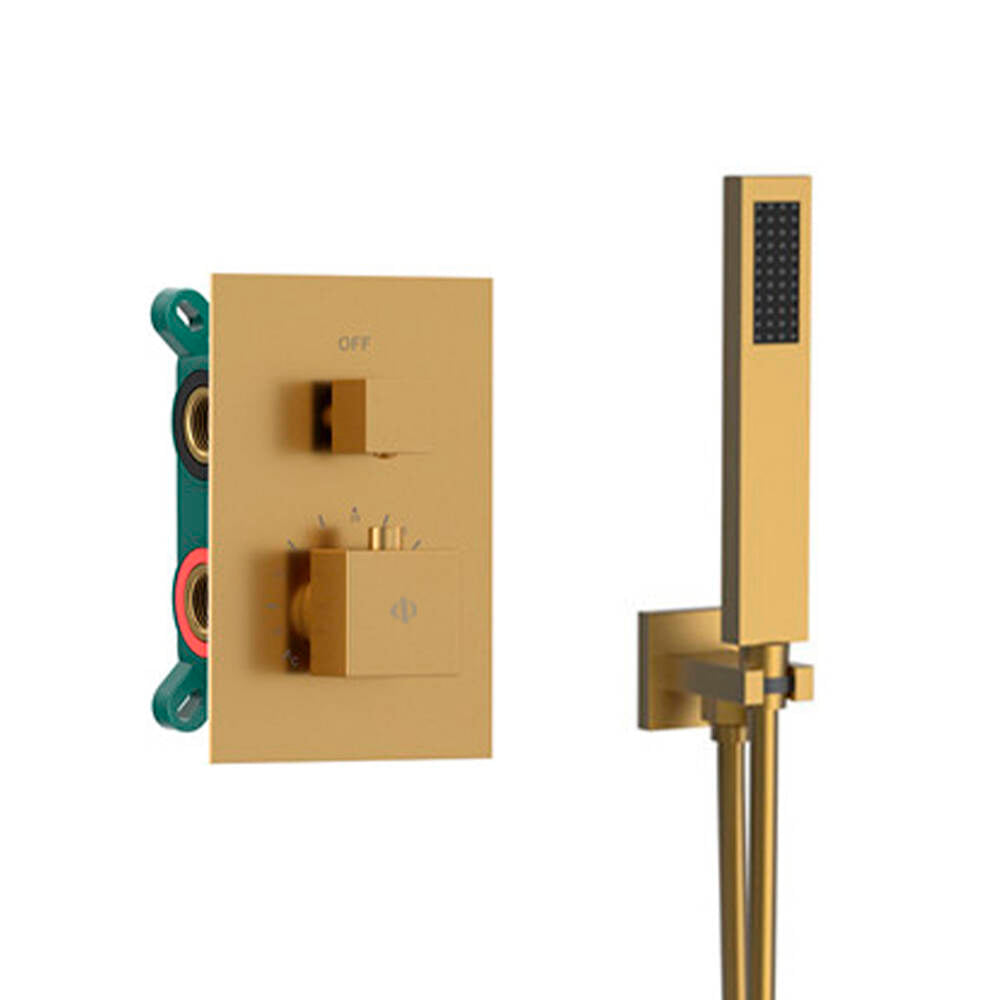 CONJUNTO EMPOTRAR 2/3 FUN. TERMOSTATICO ORION ORO