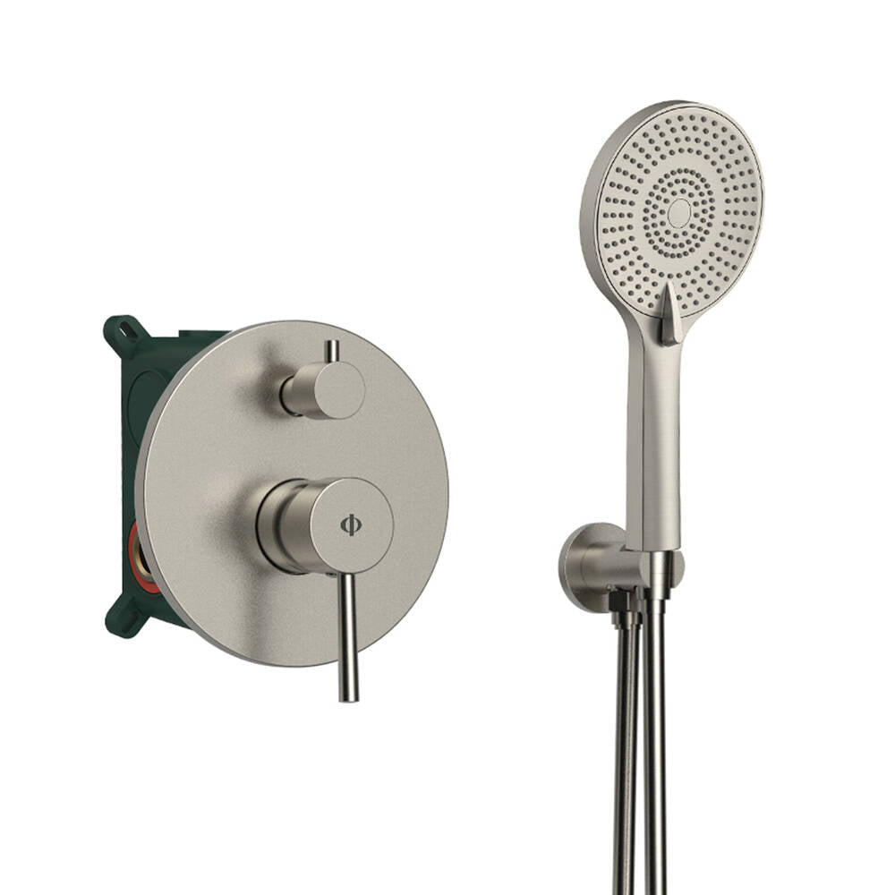 CONJUNTO EMPOTRAR 2 FUN. MONOMANDO SIRIO NÍQUEL