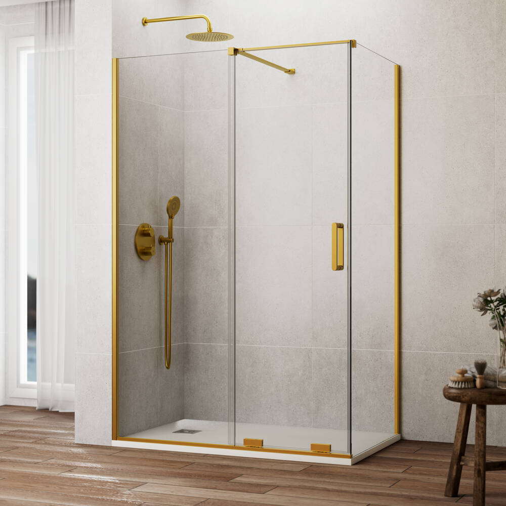 MAMPARA FRON + LAT70 DUCHA KENNA ORO 95-100/67-69