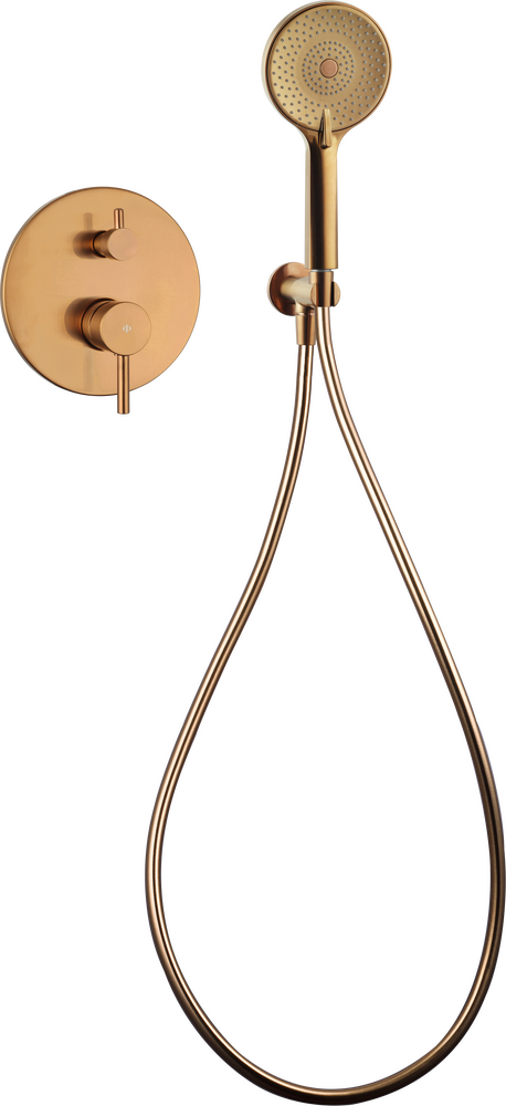 CONJUNTO EMPOTRAR 2 FUN. MONOMANDO SIRIO COBRE